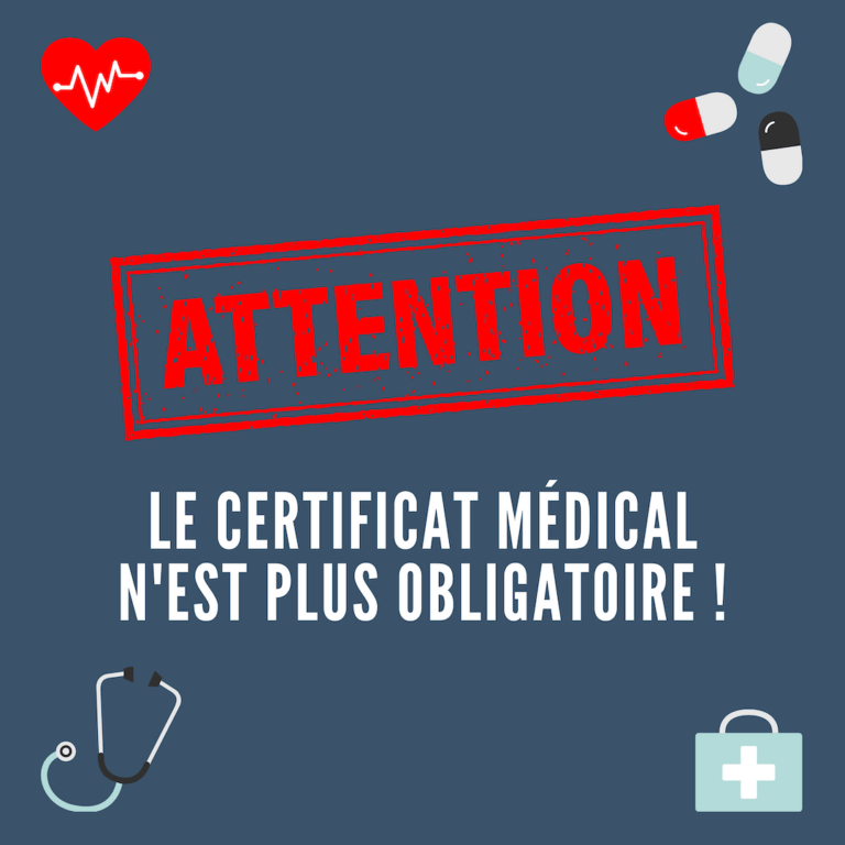 certificat médical non obligatoire