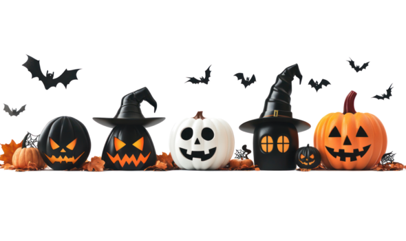 halloween-pumpkins-on-a-white-background-png